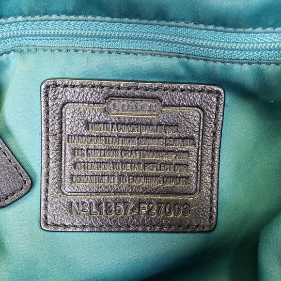 Coach AVERY Black Pebble Leather HOBO Drawstring Shoulder Bag Purse Style 27003 - Picture 11 of 15